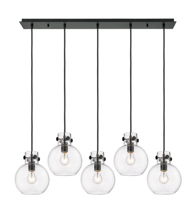 Linear/Island 4 Light + by Innovations ( 405 | 125-410-1PS-BK-G410-8CL Downtown Urban ) 