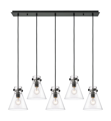 Linear/Island 4 Light + by Innovations ( 405 | 125-410-1PS-BK-G411-8CL Downtown Urban ) 