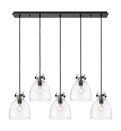 Linear/Island 4 Light + by Innovations ( 405 | 125-410-1PS-BK-G412-8CL Downtown Urban ) 