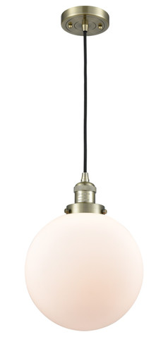Mini Pendants Cable by Innovations ( 405 | 201C-AB-G201-10-LED Franklin Restoration ) 