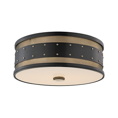 Flush Mounts Drum Shade by Hudson Valley ( 70 | 2206-AOB Gaines ) 