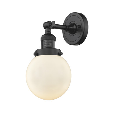 Sconces Single Glass by Innovations ( 405 | 203-OB-G201-6-LED Franklin Restoration ) 