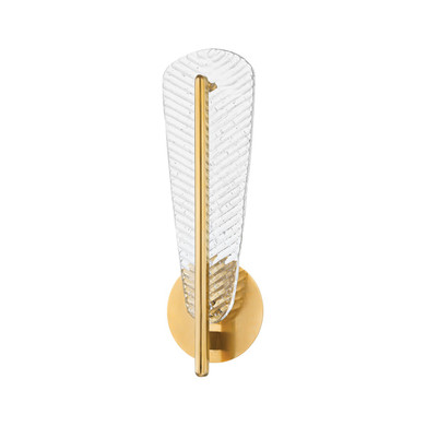 Sconces Single Glass by Hudson Valley ( 70 | 2318-AGB Passaic ) 