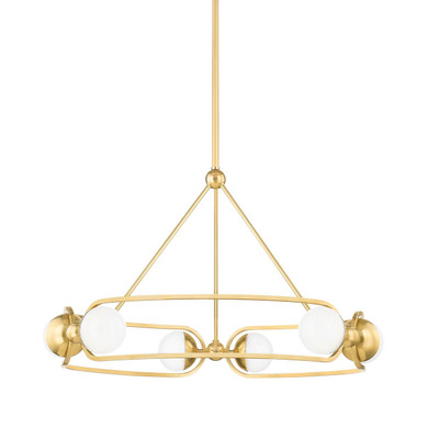 Mid. Chandeliers Glass Down by Hudson Valley ( 70 | 2531-AGB Hartford ) 