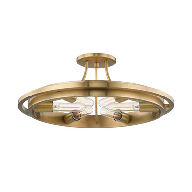 Semi-Flush Mts. Exposed Lamps by Hudson Valley ( 70 | 2721-AGB Chambers ) 