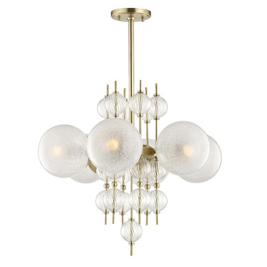 Mid. Chandeliers Glass Down by Hudson Valley ( 70 | 6427-AGB Calypso ) 