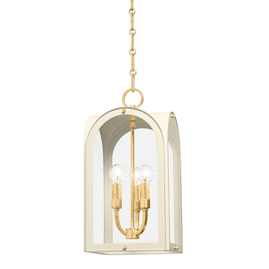 Foyer/Hall Lanterns Glass w/Frame by Hudson Valley ( 70 | 6610-VGL/SSD Lincroft ) 
