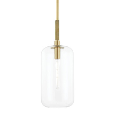 Mini Pendants Glass Down by Hudson Valley ( 70 | 6911-AGB Lenox Hill ) 