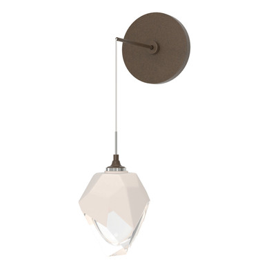 Sconces Single Glass by Hubbardton Forge ( 39 | 201397-SKT-05-WP0754 Chrysalis ) 
