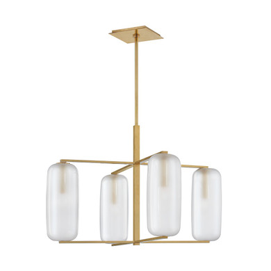 Mid. Chandeliers Glass Down by Hudson Valley ( 70 | 3474-AGB Pebble ) 