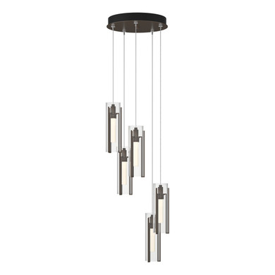 Pendants Multi-port/Cascade by Hubbardton Forge ( 39 | 131124-SKT-STND-05-ZM0065 Exos Glass ) 
