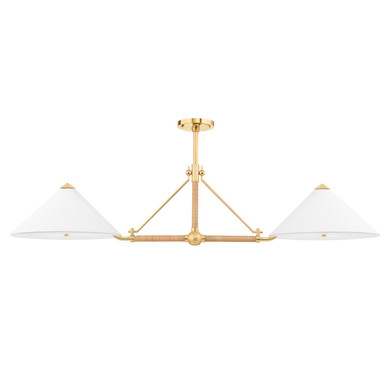 Linear/Island 4 Light + by Hudson Valley ( 70 | 1057-AGB Williamsburg ) 