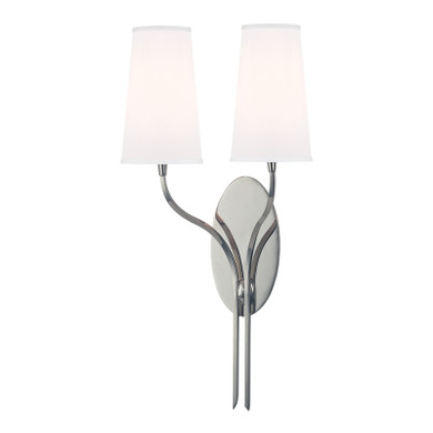 Sconces Double Candle by Hudson Valley ( 70 | 3712-PN-WS Rutland ) 