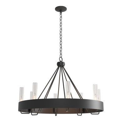 Mid. Chandeliers Glass Up by Hubbardton Forge ( 39 | 105040-SKT-10-ZM0611 Banded ) 