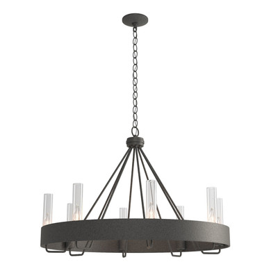 Mid. Chandeliers Glass Up by Hubbardton Forge ( 39 | 105040-SKT-20-ZM0611 Banded ) 
