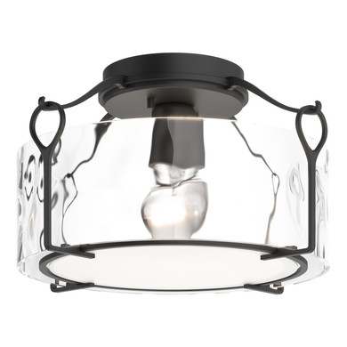 Semi-Flush Mts. Drum Shade by Hubbardton Forge ( 39 | 121142-SKT-10-LL0218 Bow ) 