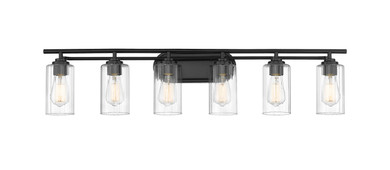 Bathroom Fixtures Five+Lights by Innovations ( 405 | 353-6W-BK-CL-LED Auralume ) 