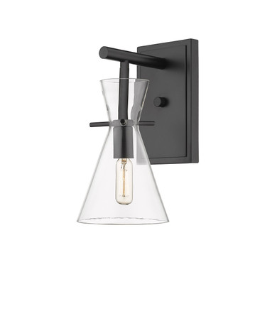 Sconces Single Glass by Innovations ( 405 | 354-1W-BK-CL Auralume ) 