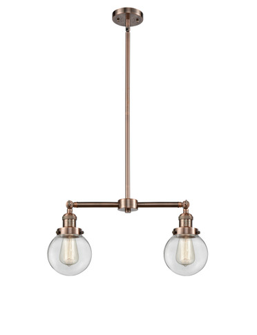Linear/Island 2 Light Bar by Innovations ( 405 | 209-AC-G202-6-LED Franklin Restoration ) 