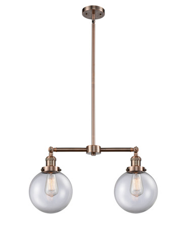 Mid. Chandeliers Glass Down by Innovations ( 405 | 209-AC-G202-8 Franklin Restoration ) 