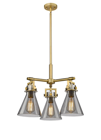 Mini Chandeliers Glass Shade by Innovations ( 405 | 411-3CR-BB-G411-7SM Downtown Urban ) 