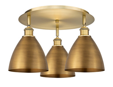 Flush Mounts Metal Shade by Innovations ( 405 | 516-3C-BB-MBD-75-BB Ballston ) 