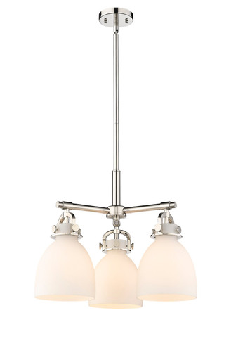 Mini Chandeliers Glass Shade by Innovations ( 405 | 410-3CR-PN-G412-7WH Downtown Urban ) 