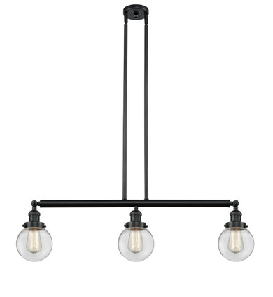 Linear/Island 3 Light Bar by Innovations ( 405 | 213-BK-G202-6-LED Franklin Restoration ) 