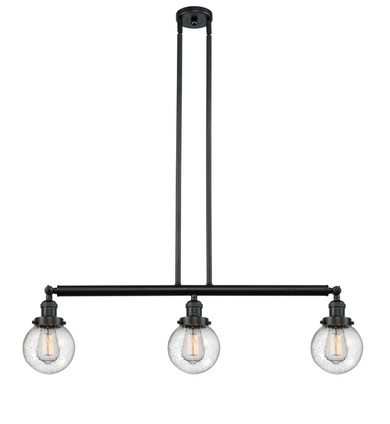 Linear/Island 3 Light Bar by Innovations ( 405 | 213-BK-G204-6-LED Franklin Restoration ) 