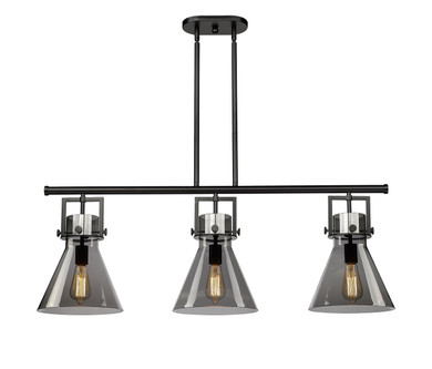 Linear/Island 3 Light Bar by Innovations ( 405 | 411-3I-BK-G411-10SM Downtown Urban ) 