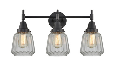 Bathroom Fixtures Three Lights by Innovations ( 405 | 447-3W-BK-G142-LED Caden ) 