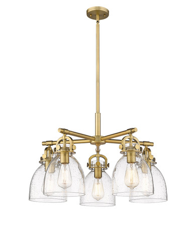 Mid. Chandeliers Glass Down by Innovations ( 405 | 410-5CR-BB-G412-7SDY Downtown Urban ) 