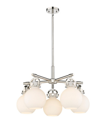 Mid. Chandeliers Glass Down by Innovations ( 405 | 410-5CR-PN-G410-7WH Downtown Urban ) 