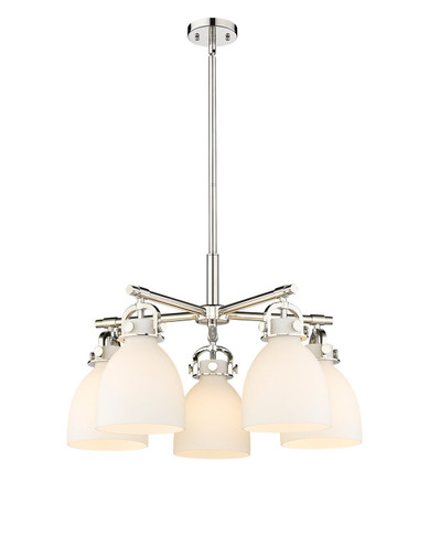 Mid. Chandeliers Glass Down by Innovations ( 405 | 410-5CR-PN-G412-7WH Downtown Urban ) 