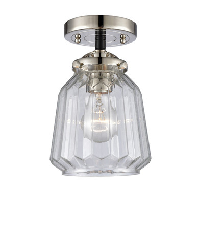 Semi-Flush Mts. Glass Down by Innovations ( 405 | 284-1C-BPN-G142-LED Nouveau ) 