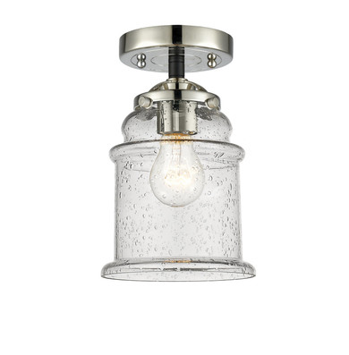 Semi-Flush Mts. Glass Down by Innovations ( 405 | 284-1C-BPN-G184-LED Nouveau ) 