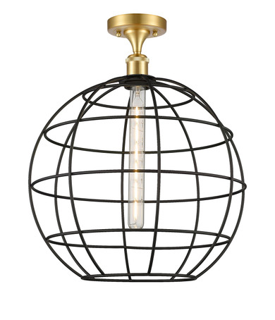 Semi-Flush Mts. Cage by Innovations ( 405 | 516-1C-SG-CE-16-BK Ballston ) 