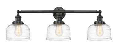 Bathroom Fixtures Three Lights by Innovations ( 405 | 205-BK-G713-LED Franklin Restoration ) 