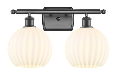 Bathroom Fixtures Two Lights by Innovations ( 405 | 516-2W-OB-G1217-8WV Ballston ) 