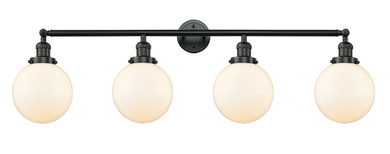 Bathroom Fixtures Four Lights by Innovations ( 405 | 215-BK-G201-8-LED Franklin Restoration ) 