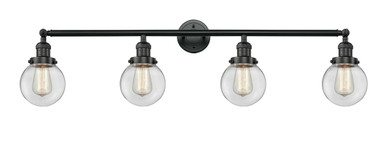 Bathroom Fixtures Four Lights by Innovations ( 405 | 215-BK-G202-6 Franklin Restoration ) 