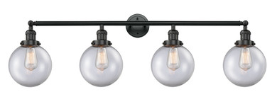 Bathroom Fixtures Four Lights by Innovations ( 405 | 215-BK-G202-8 Franklin Restoration ) 