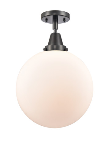 Semi-Flush Mts. Glass Down by Innovations ( 405 | 447-1C-BK-G201-12-LED Caden ) 