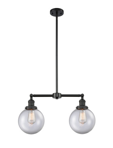 Linear/Island 2 Light Bar by Innovations ( 405 | 209-BK-G202-8-LED Franklin Restoration ) 