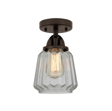 Semi-Flush Mts. Glass Down by Innovations ( 405 | 288-1C-OB-G142-LED Nouveau 2 ) 