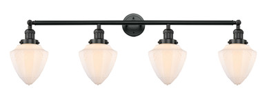 Bathroom Fixtures Four Lights by Innovations ( 405 | 215-BK-G661-7-LED Franklin Restoration ) 