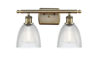 Bathroom Fixtures Two Lights by Innovations ( 405 | 516-2W-AB-G382-LED Ballston ) 