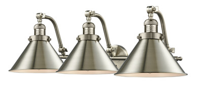 Bathroom Fixtures Three Lights by Innovations ( 405 | 515-3W-SN-M10-SN-LED Franklin Restoration ) 