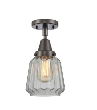 Semi-Flush Mts. Glass Down by Innovations ( 405 | 447-1C-OB-G142-LED Caden ) 