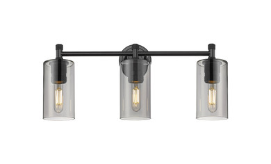 Bathroom Fixtures Three Lights by Innovations ( 405 | 434-3W-BK-G434-7SM Downtown Urban ) 